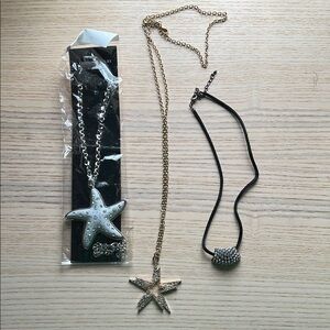 Starfish Pendant Necklace & 2 other necklaces